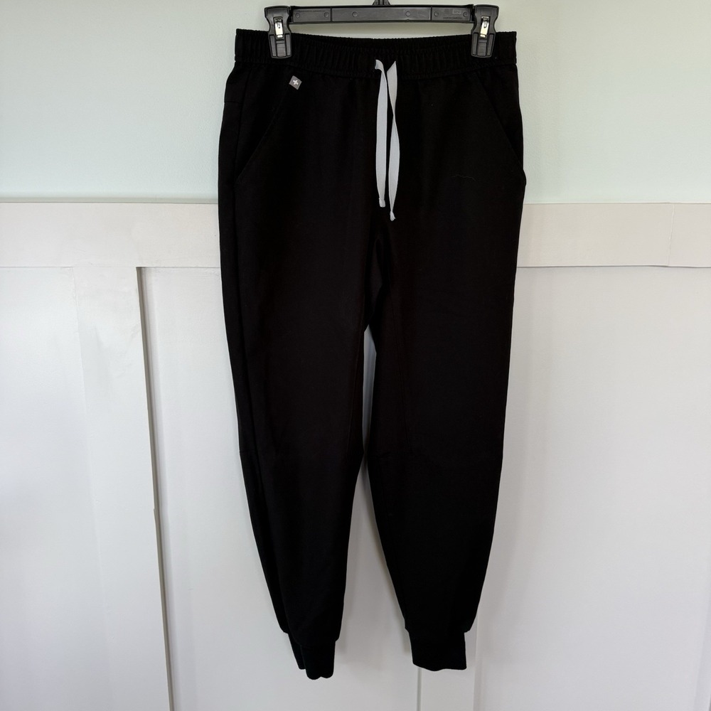 Figs Black Zamora Jogger Pants SMALL SHORT Scrub Nurse Doctor Vet Medical